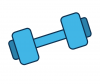 An icon of a dumbell