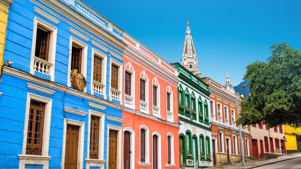 Bogota Columbia colourful buildings 