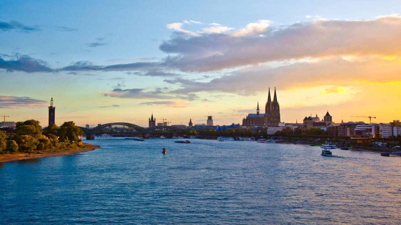 Cologne Germany River Sunset