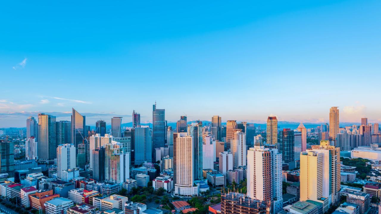 Manilla skyline city view Philippines