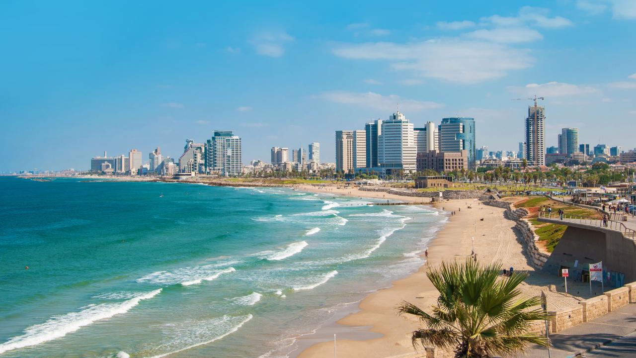 Tel Aviv Israel Beach city view