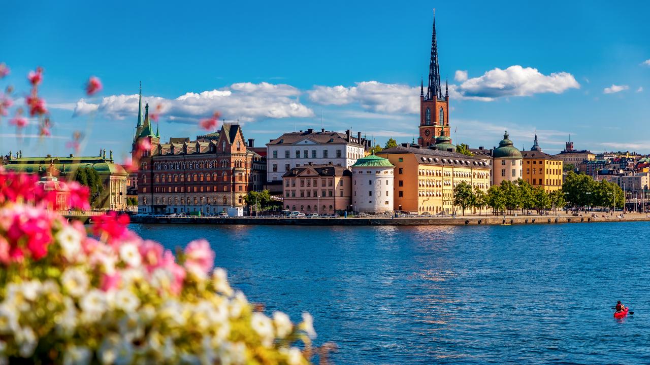 A view of Stockholm Old Town from across Lake Malaren