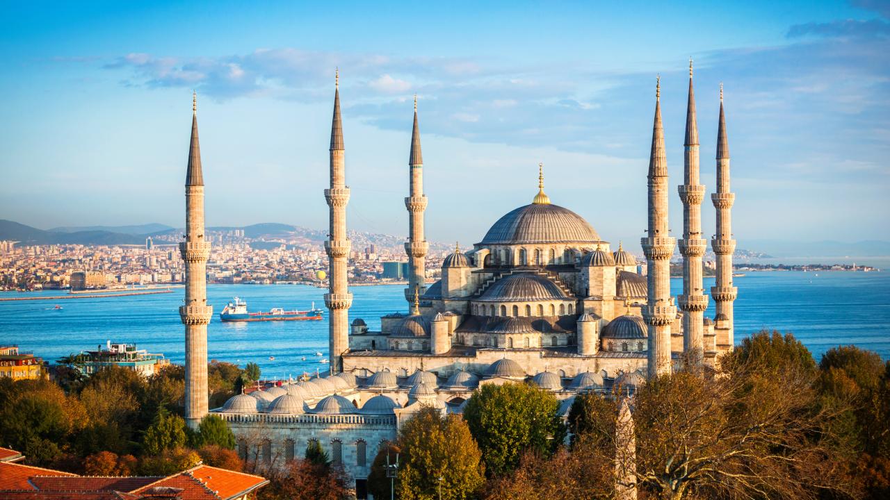 A photo of the Blue mosque in Istanbul