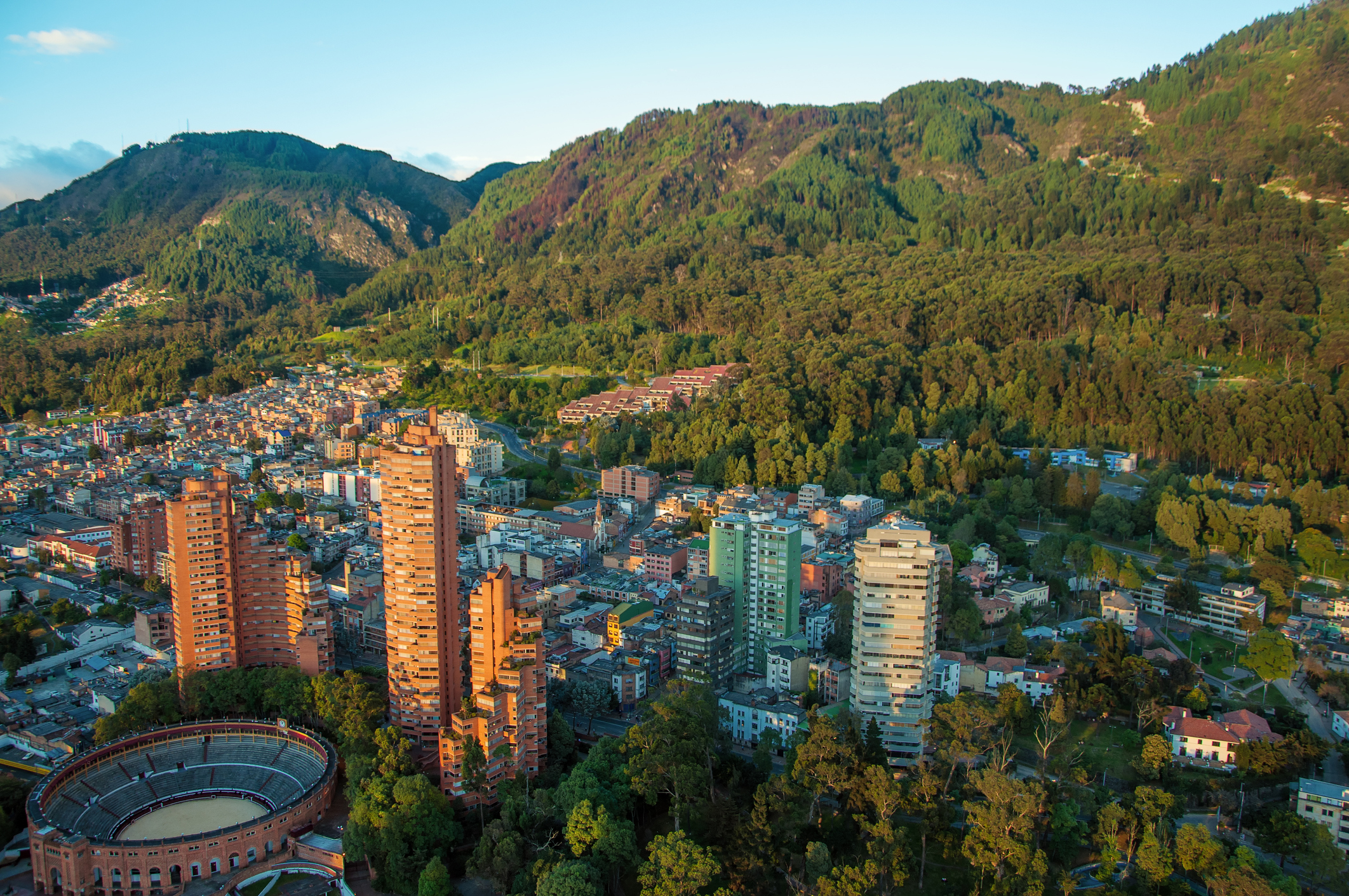 A view of Bogota from above