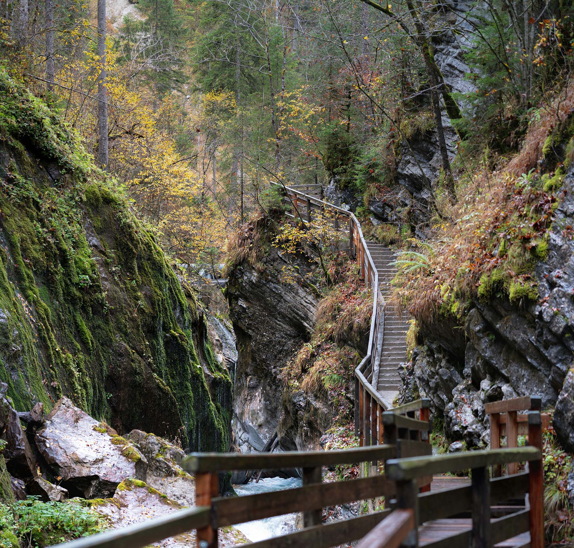 Steps alongside a cliff