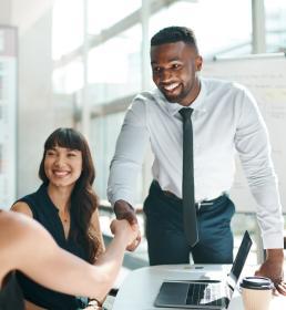 Man shaking hands with colleagues - Corporate Entities
