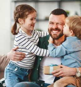 Dad and kids