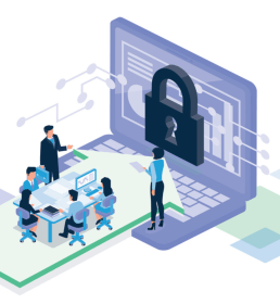 cyber meeting illustration