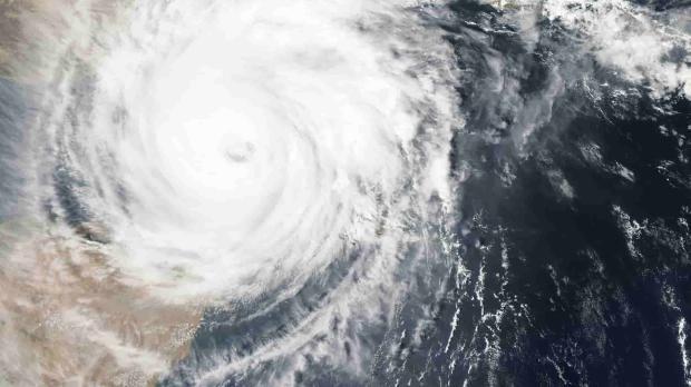 Satellite imagery of a storm