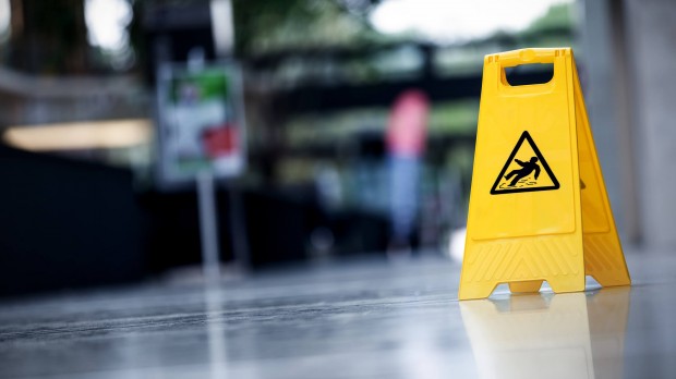 Slips and trips yellow signage  - General Liability