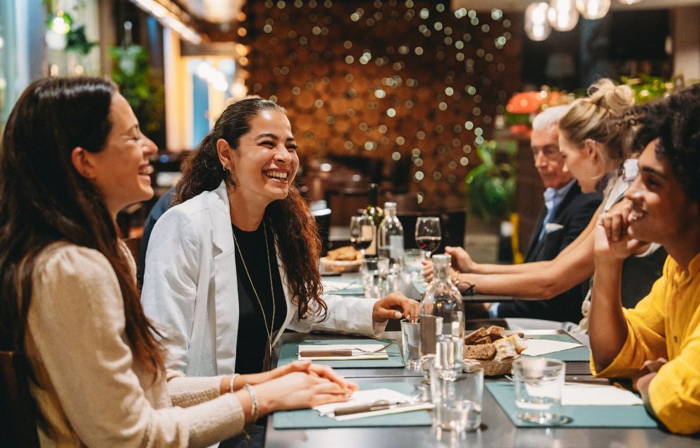 festive group dinner