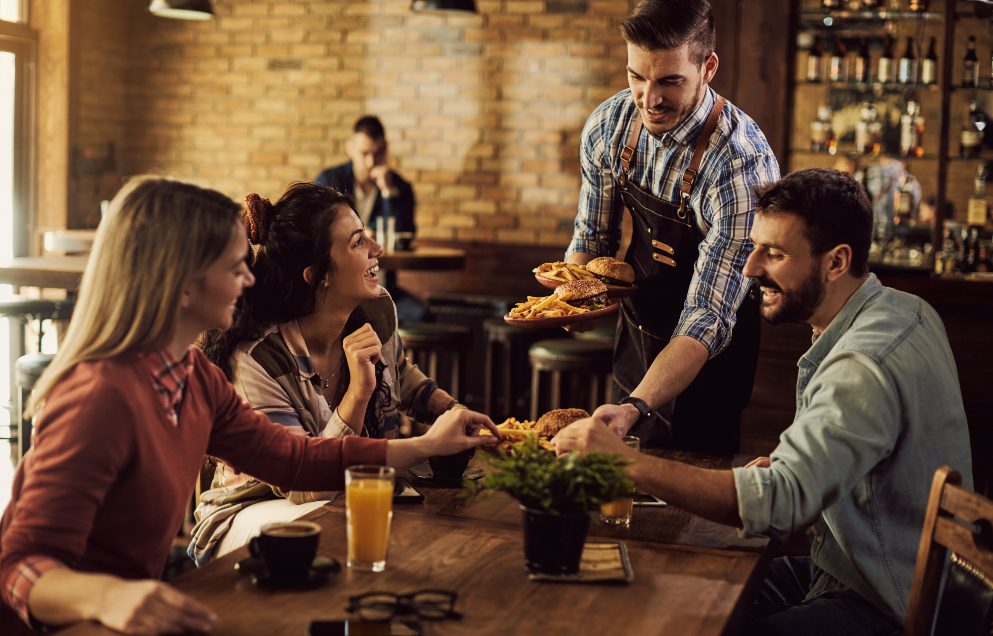customers being served lunch