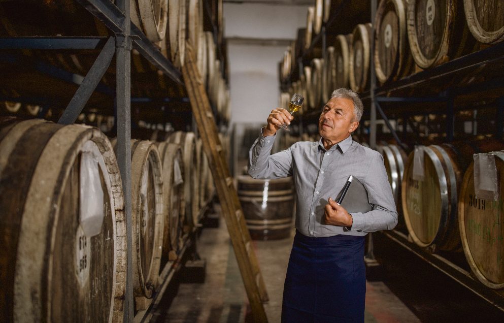 man observing alcohol