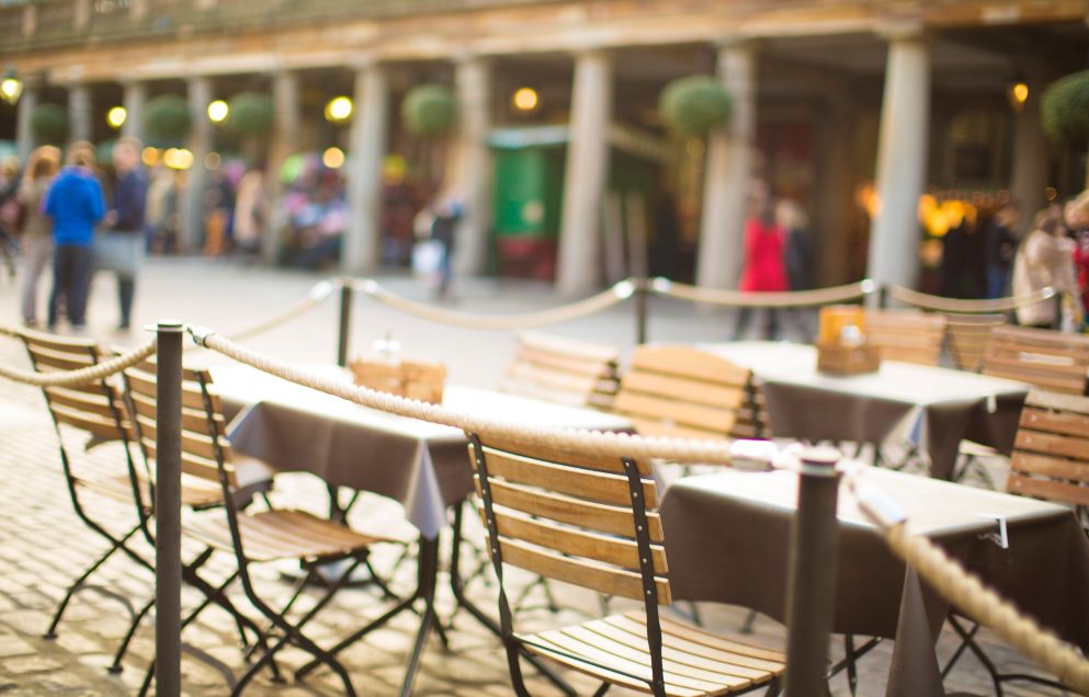 outside tables and chairs