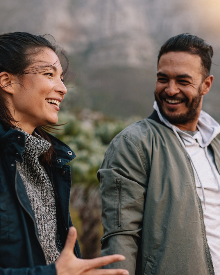 Couple on a hike
