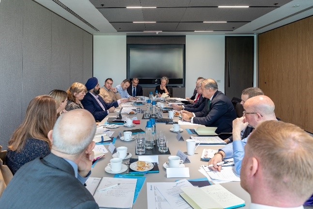 Solicitors sitting round a meeting table