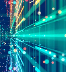 Laser lights tunnel