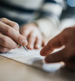 accountant writing