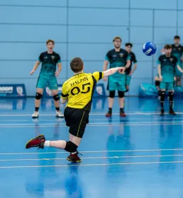 Dodgeball - men's tournament match in progress 