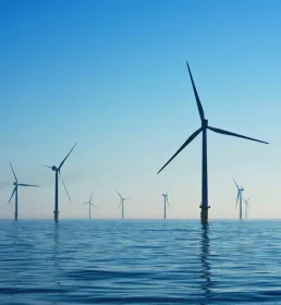 Offshore windfarm with lots of turbines