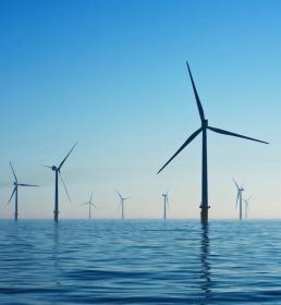 Offshore windfarm with lots of turbines