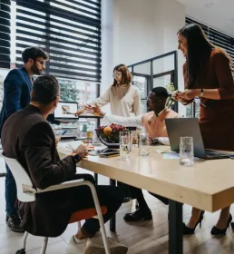 business people in an office environment