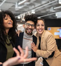Colleagues celebrating together