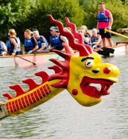 Front of dragonboat with dragon head