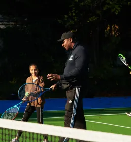 People planning tennis