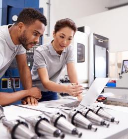 engineers reviewing plans