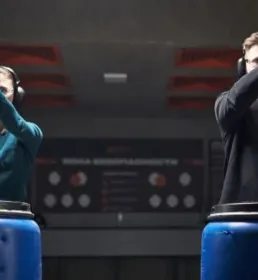 couple at a shooting range