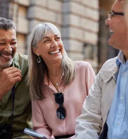 Group of old friends laughing