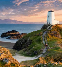 Coastal path leading to lighthouse