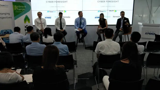 Cyber panel discussion at KPMG, including our very own Edward Wong