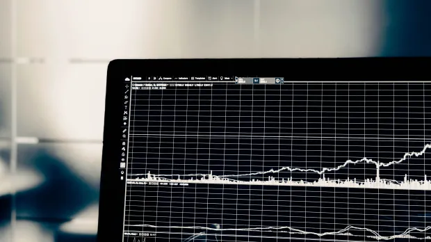 Graph on laptop screen