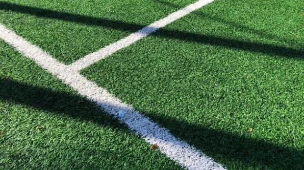 Close-up of lines on court or pitch