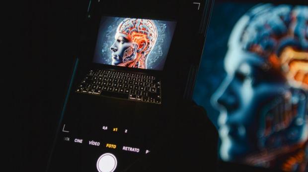 ai demonstrated on a phone