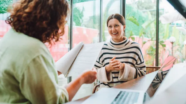 women having an interview
