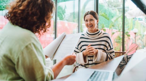 women having an interview
