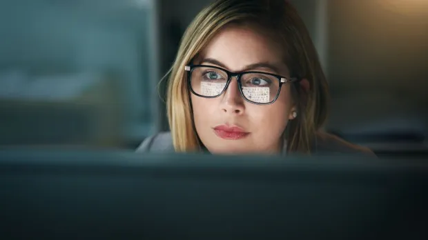 Professional, career and female receptionist for administration