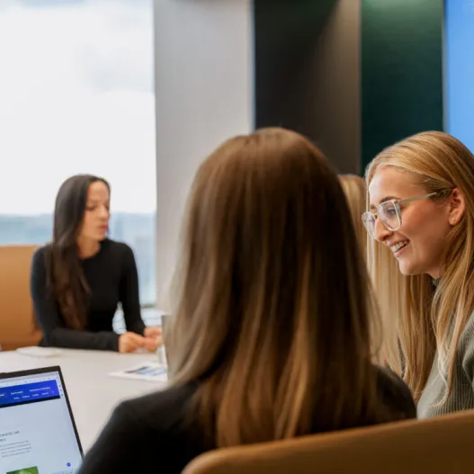 Employees talking
