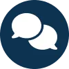 Two speech bubbles