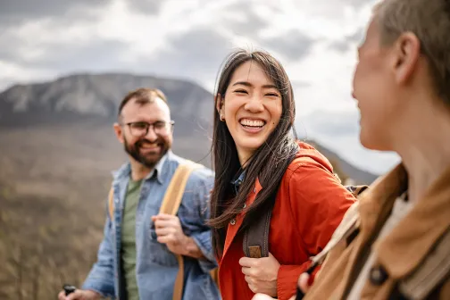 Group of friends on a hike