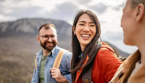 Group of friends on a hike