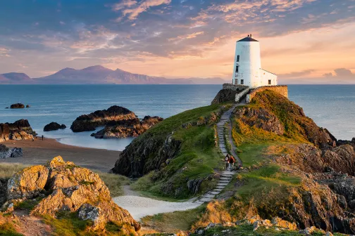 Coastal path leading to lighthouse