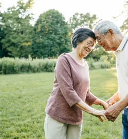 Happy older couple