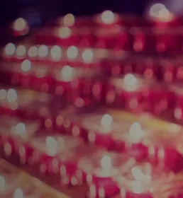 An arrangement of church candles