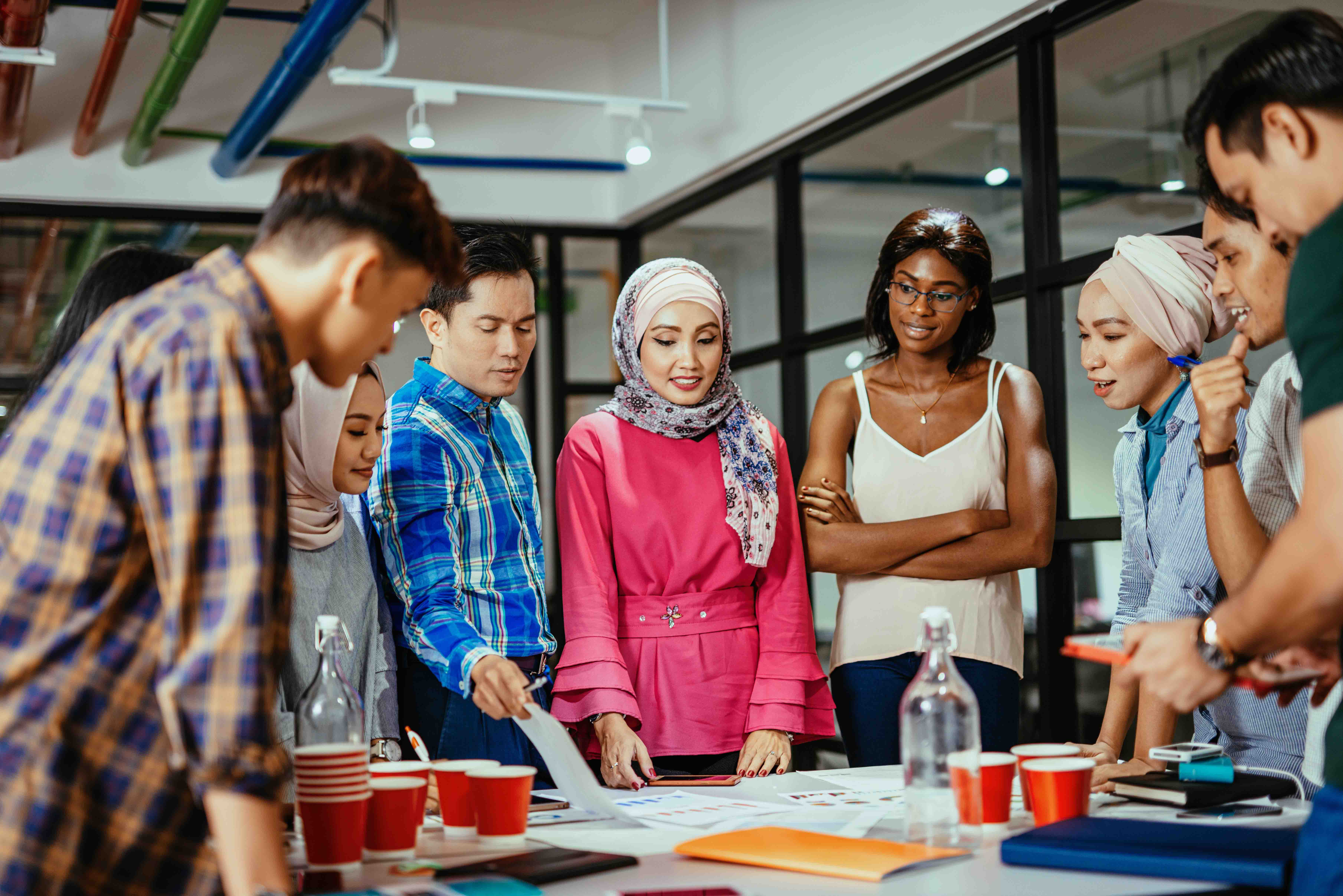 Group of multiracial colleagues
