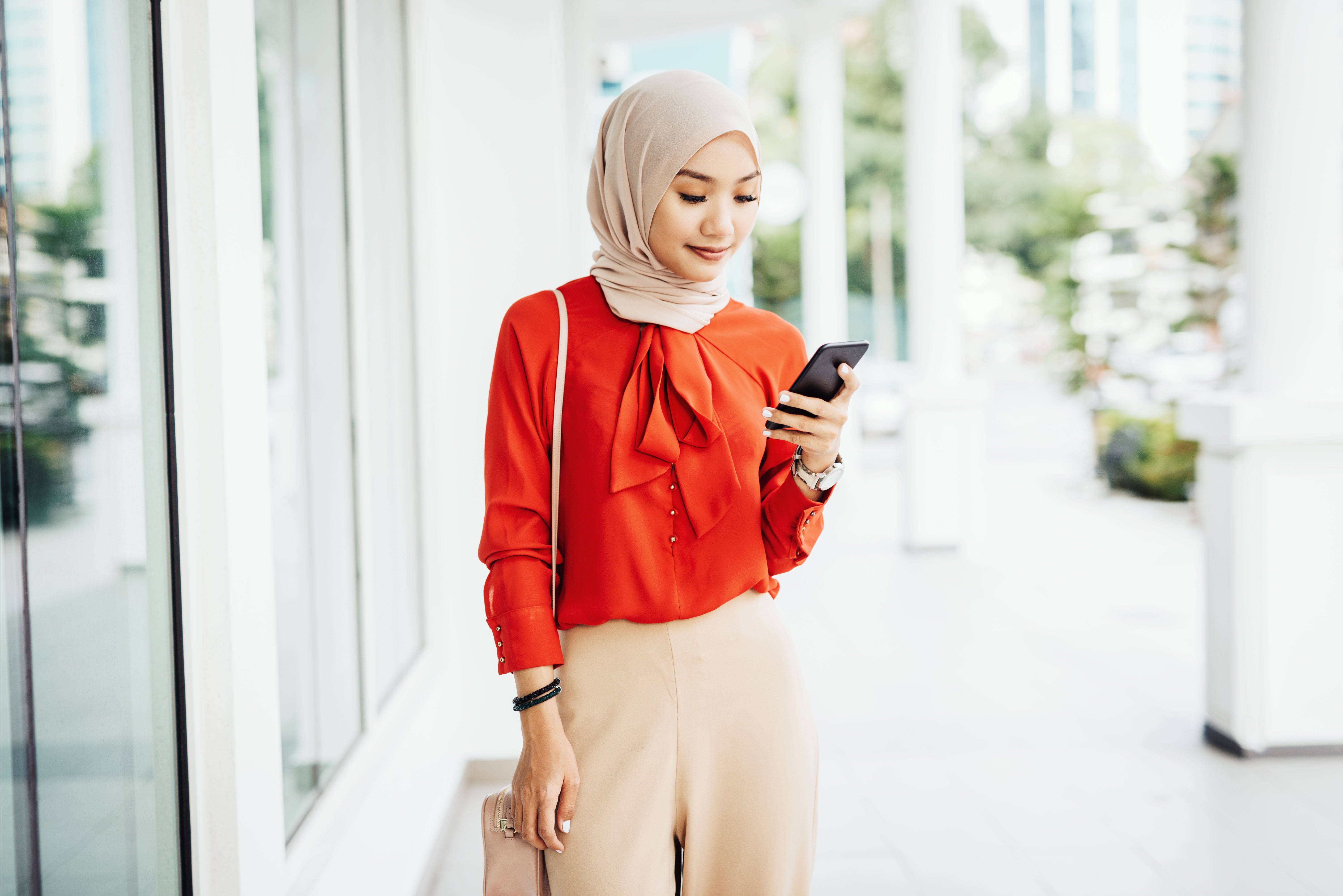 malayian businesswoman in hijab