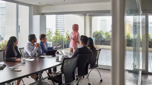 Board meeting in progress